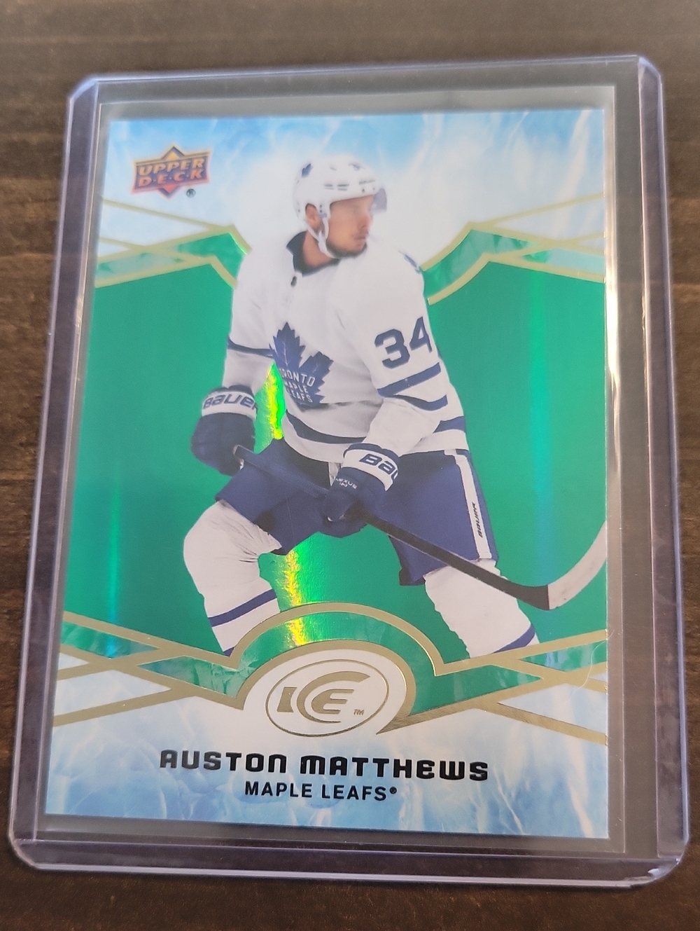 2018/19 Auston Matthews Green Hockey Card